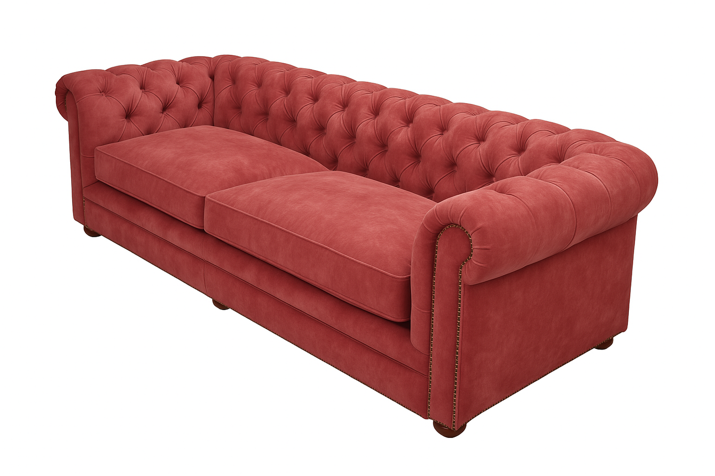 Canapea chesterfield GYMA catifea ROSU