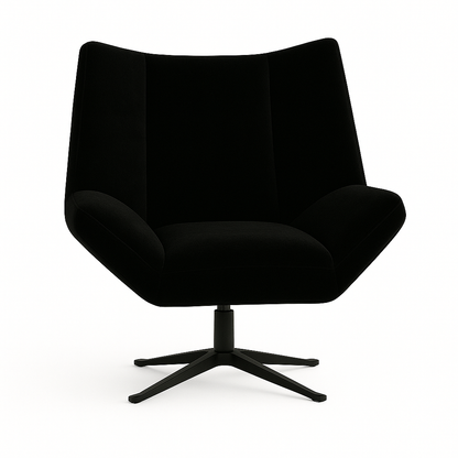 Fotoliu catifea NEAGRA | model STEA