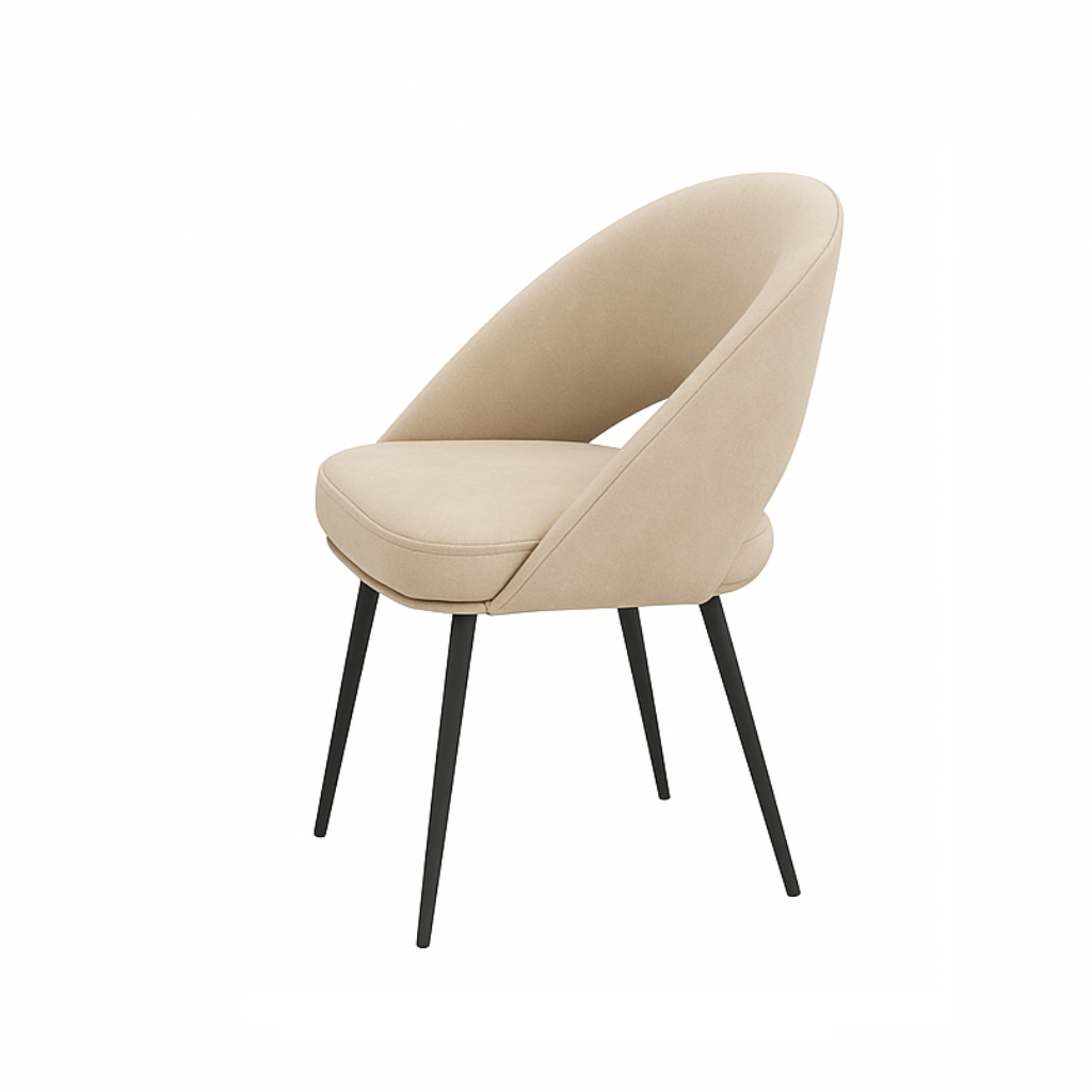 Scaun catifea GALBENA | model LAVA