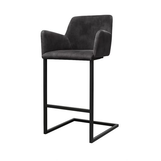 Scaun bar catifea GRI  model GIAN