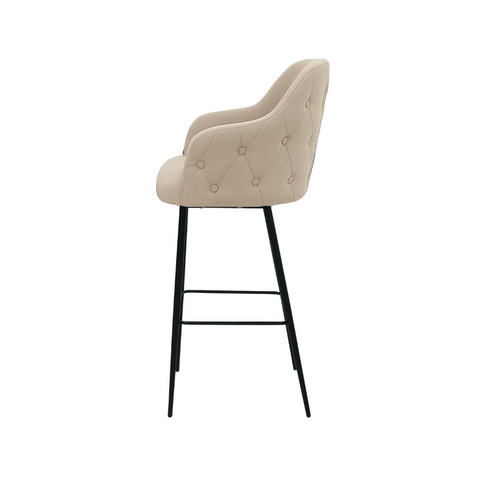 Scaun bar catifea BEJ | model TEONA