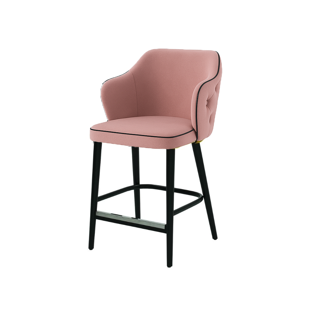 Scaun bar catifea GALBENA | model ZOE